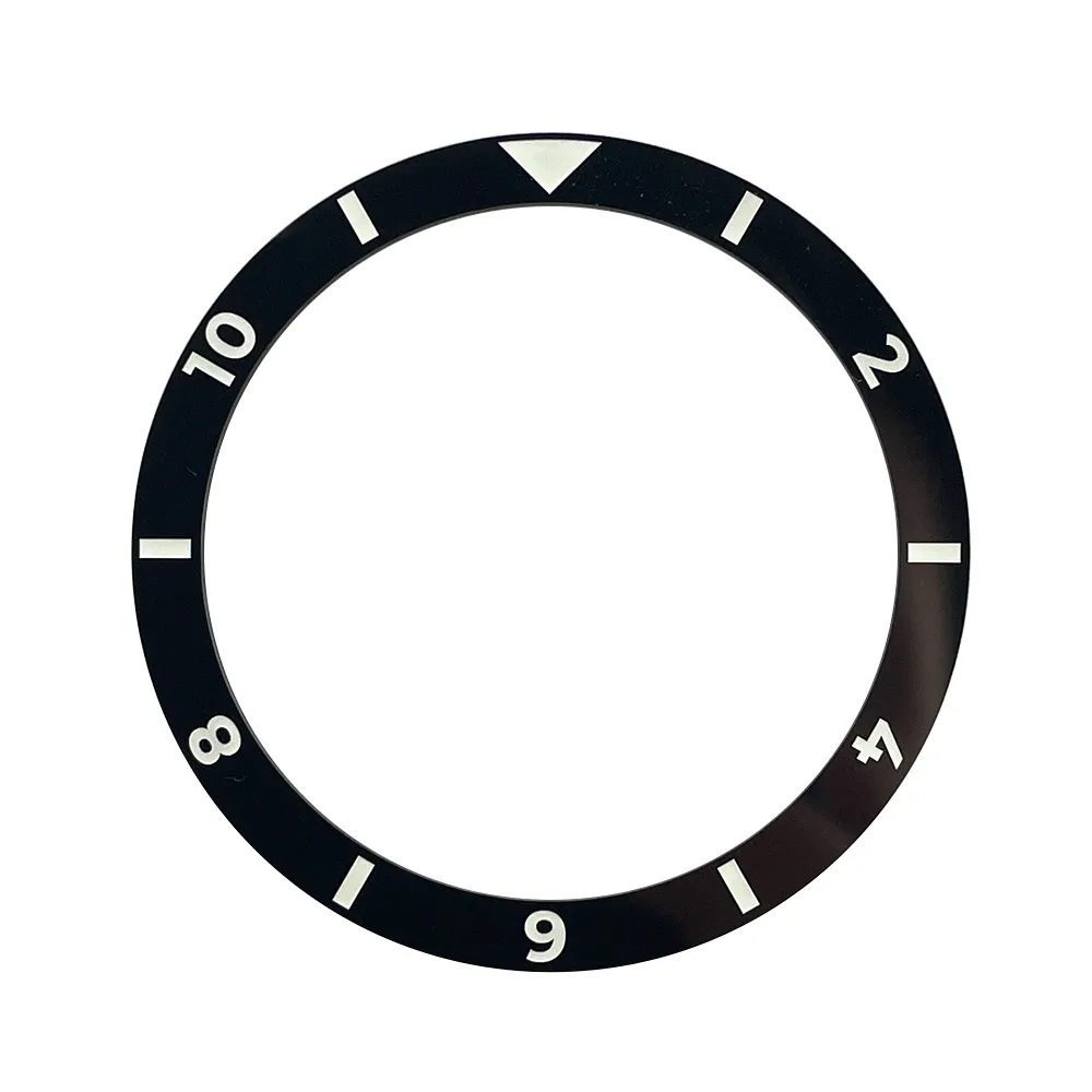 12H GMT SKX007 Mod Flat Ceramic Bezel Insert Dual Time