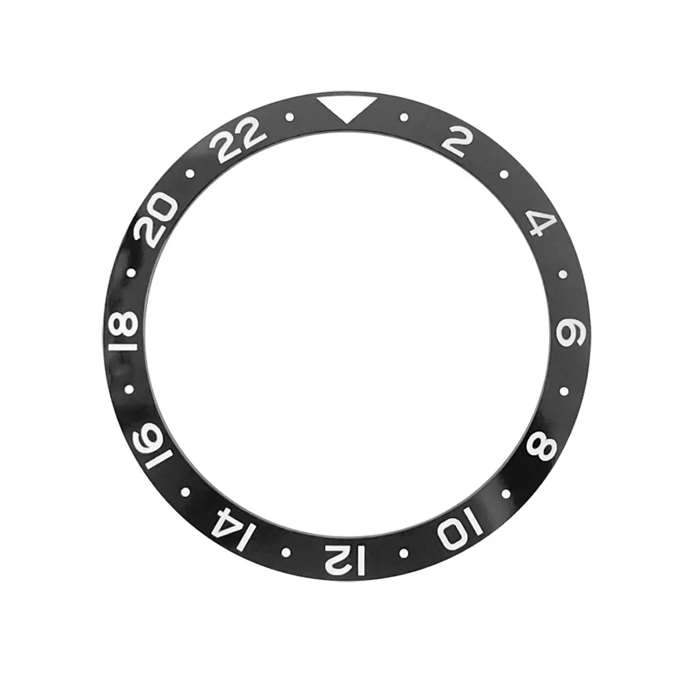 24H GMT SKX007 Mod Flat Ceramic Bezel Insert Dual Time C3 BGW9